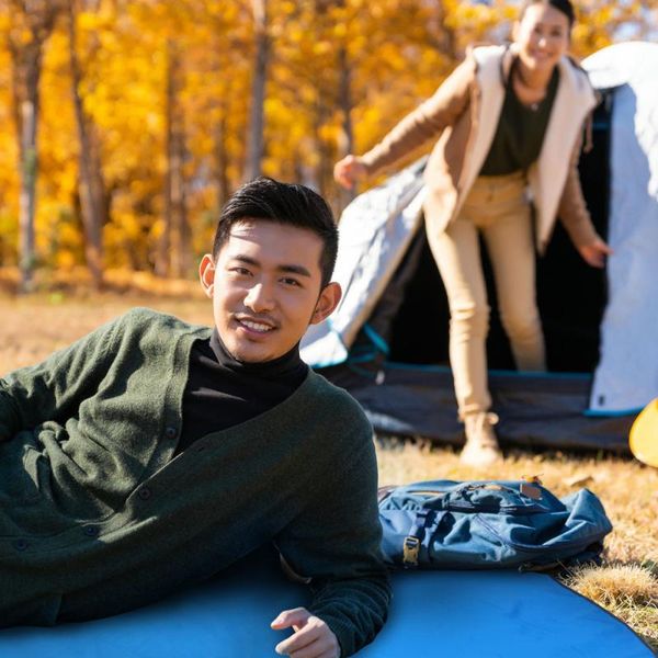 

outdoor pads durable picnic mat waterproof damp proof cushion household pad (blue)