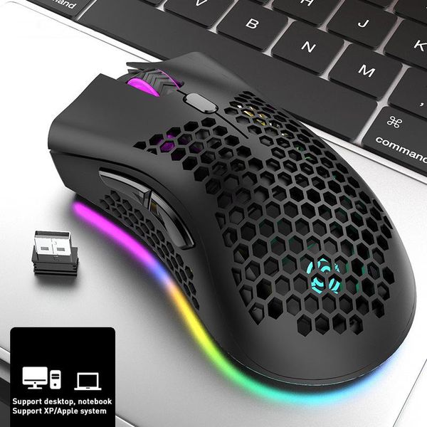 

mice wireless mouse for computer 1600dpi optical gaming 7 buttons led backlight office pc lap gamer