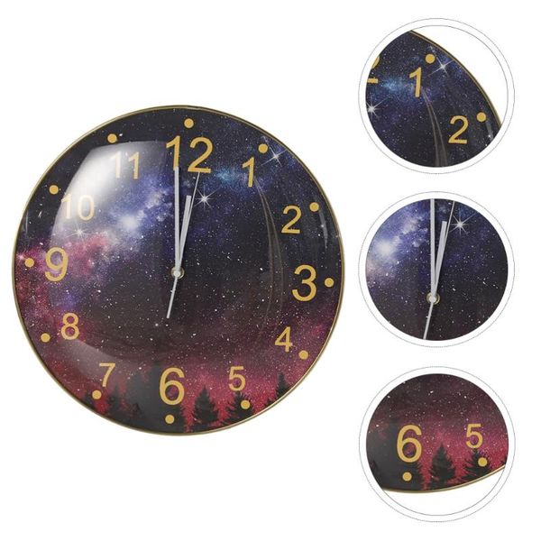 

wall clocks pattern hanging clock 12 inch round printed mount battery