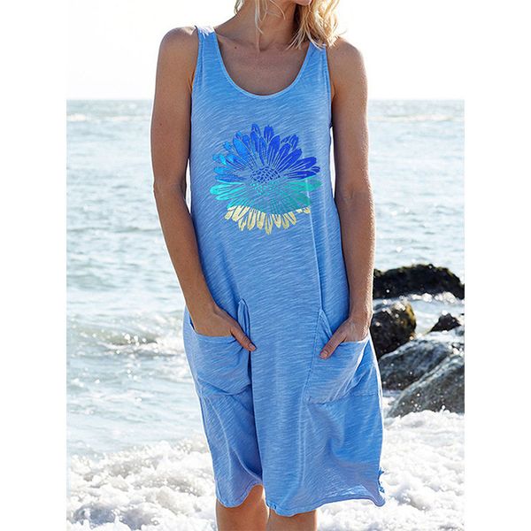 

mid printed sleeveless knitted casual vest 2021 new length dress, White;black