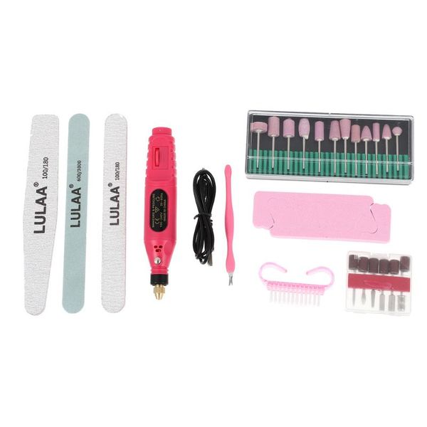 

set electric nail drill manicure pedicure care kit for salon home files