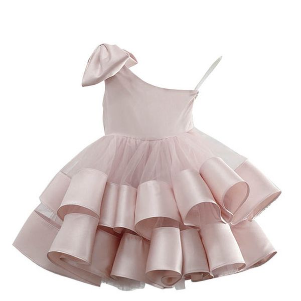 

girls dresses children clothing kids clothes wedding summer princess dress tiered skirts birthday party wear b8538, Red;yellow