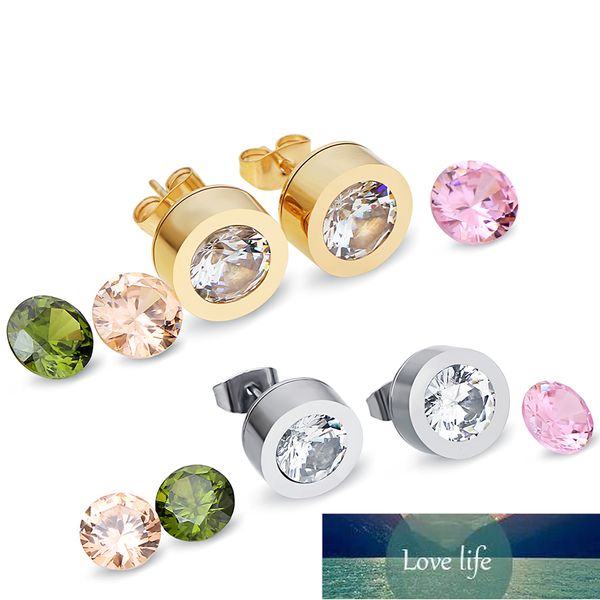 

niba 4 multicolor crystal stainless steel earring change different colors crystal earring jewelry for women factory price expert design qual, Golden;silver