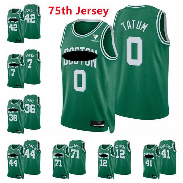 

bostoncelticsmen jayson tatum jaylen brown smart schroder williams richardson horford langford 2021/22 75th diamond green swingm, Black;red