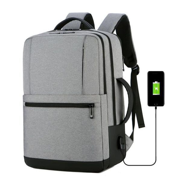 

men's backpack business travel backpacks multi-layer with usb interface suitcase unique digital bag for men 17 inch laptop
