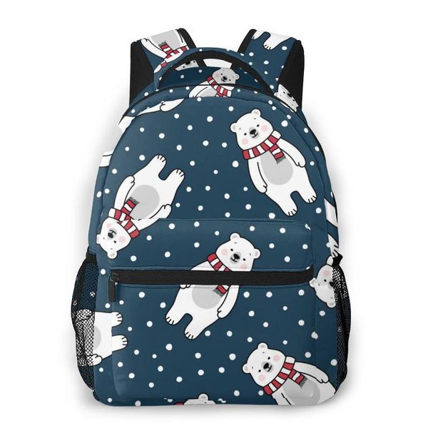 

backpack mountaineering cute polar bear shoulder bags backpacks