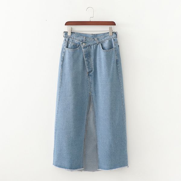 

dresses spring long denim irregular satinvintage skirt, Black;gray