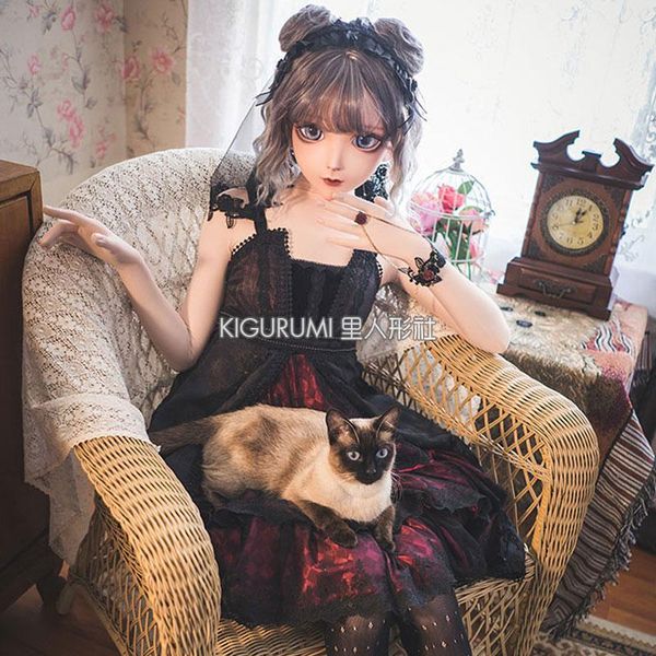 

party masks (kim560) custom female/girl resin 3/4 head cosplay japanese role play anime bdj eyes mask crossdresser doll