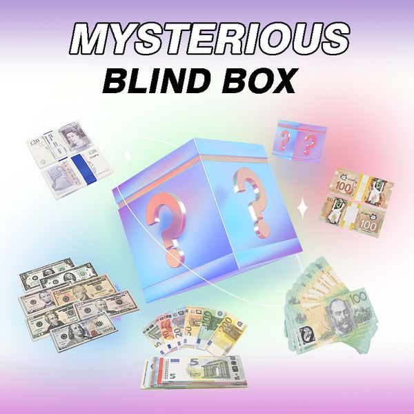 Geheimnisvolles Blindbox-Spielzeug, Party-Nachbildung, US-Falschgeld, Kinderspiel oder Familienspiel, Papierkopie, Banknote, 100er-Packung, Üben Sie das Zählen, Film-Requisite, Rollenspiele