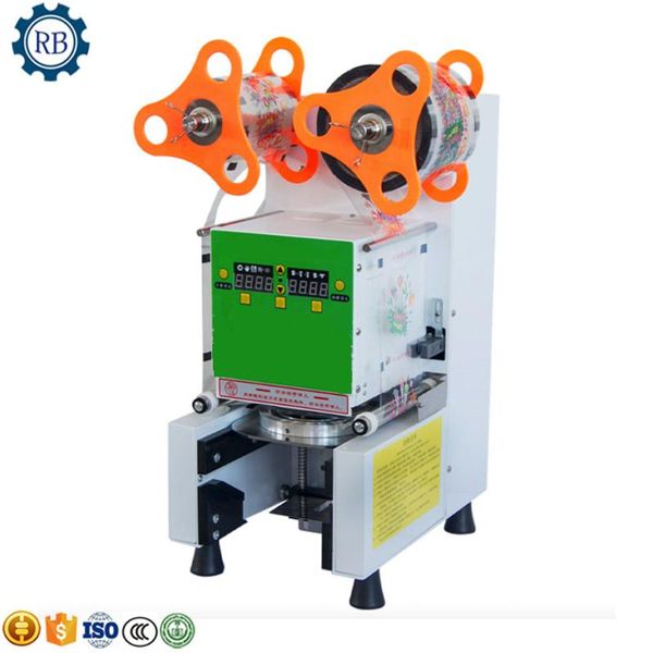 

food processors plastic cup sealer sealing machine/90mm 95mm cups sealer/bubble tea milk paper machine for sale