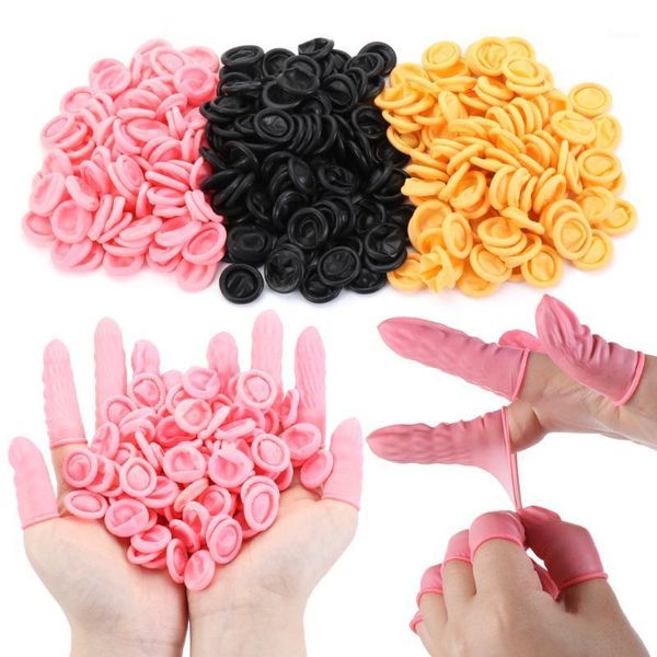 

disposable gloves 100pcs finger cover natural rubber non-slip anti-static latex cots fingertips protector