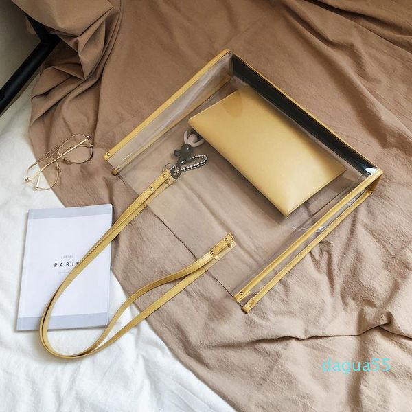 

cross body summer transparent large bag female 2021 fashion korean style all-match capacity shoulder gel