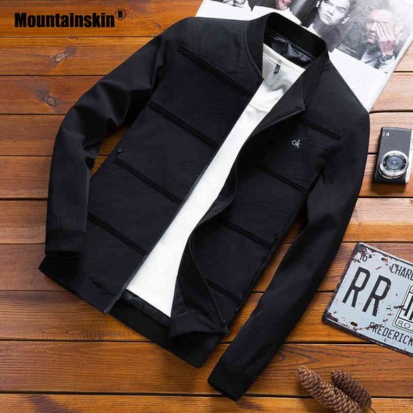 

mountain spring ets mens pilot bomber et male fashion baseball hip hop coats slim fit coat brand clothing sa679, Black