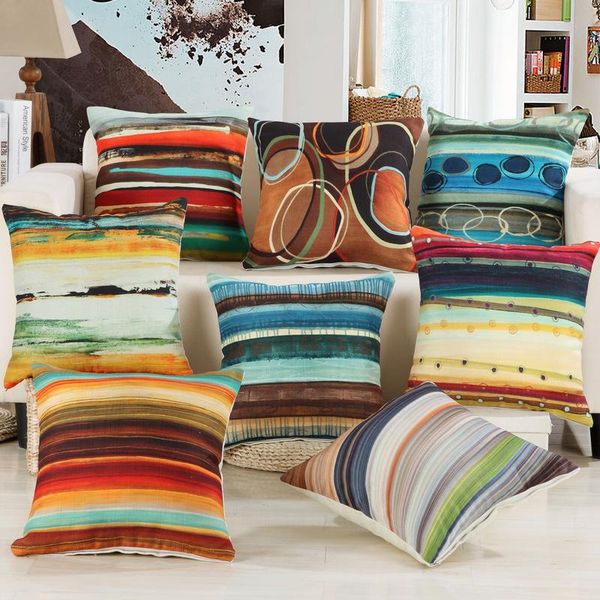 

colorful art decorative cushion cover geometric abstract home sofa bedroom car waist throw pillow cushion/decorative