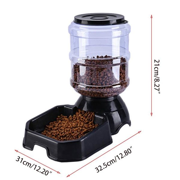 

cat bowls & feeders e8ff automatic feeder water dispenser 3.8 l/8 lbs large capacity for small medium dog pets puppy kitten easy to use