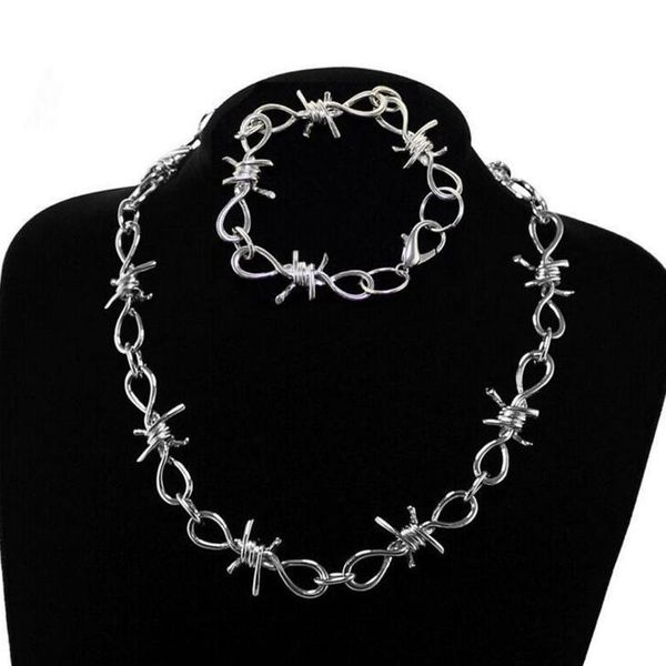 Punk Men Women Unisex Chains Thorns Heavy Duty Metal Браслет для летних пляжных ювелирных изделий Браслеты