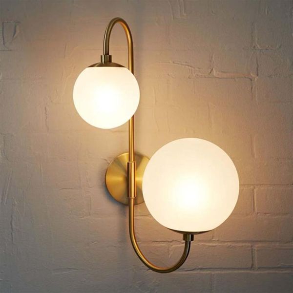 

wall lamps modern wrought iron glass lamp nordic creative living dining room deco sconce bedside aisle restaurant light fixtures