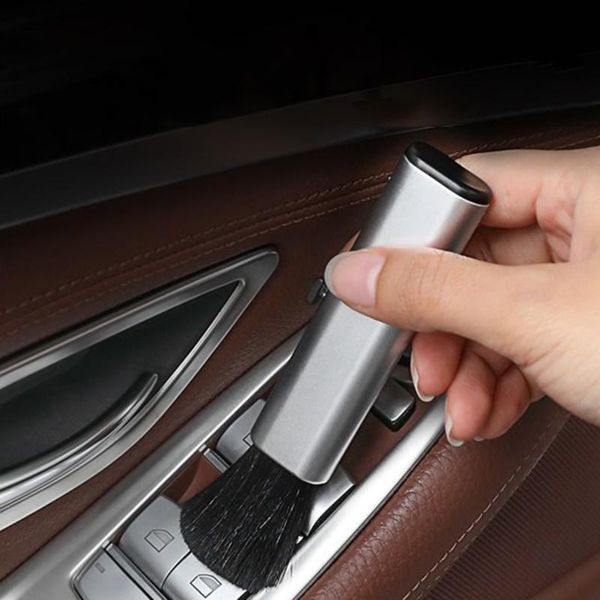 

car retractable cleaning brush air conditioner computer keyboard plastic handle wool small sponge
