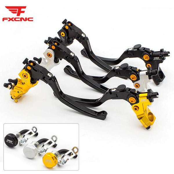 

motorcycle brakes 19mm piston size adjust master cylinder reservoir hydraulic brake cable clutch levers set 7/8"22mm handlebar fxcnc