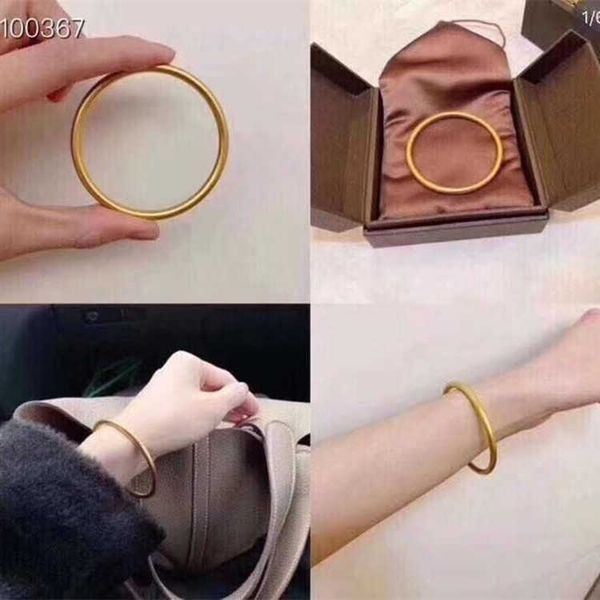 

small red book with the same ancient method inheritance bracelet simple fashion matte couple closed-end round bracelet q0717, Black