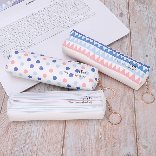 

pencil bags creative simple case pu cute stationery bag mini students pack