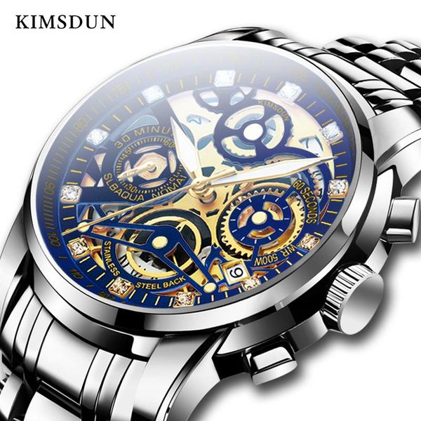 

wristwatches watches for men's business sports waterproof male clock fashion casual quartz wrist watch kimsdun brand, Slivery;brown