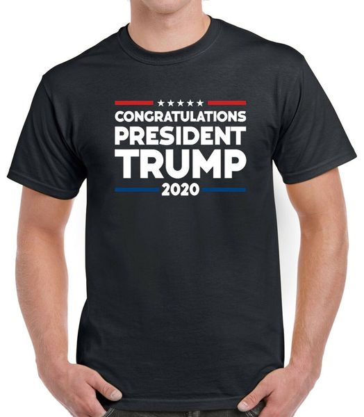 

congratulations president trump 2020 t-shirt, White;black