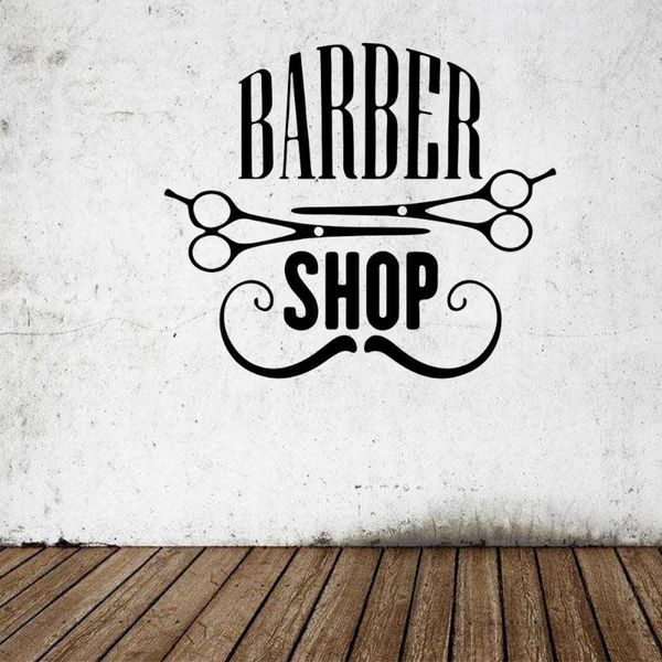 

wallpapers wall decal home decor art sticker barber shop sign mural