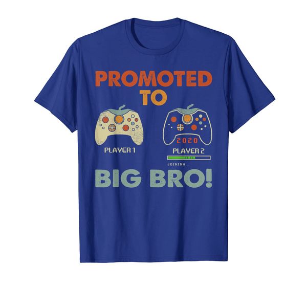 

i leveled up to big bro-promoted to big brother 2020 t-shirt, White;black