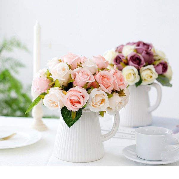 

decorative flowers & wreaths 1set/pack artificial flower bouquet vase shooting props simulate holding wedding decoration