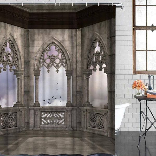 

shower curtain gothic house decorative curtains waterproof bathroom decor
