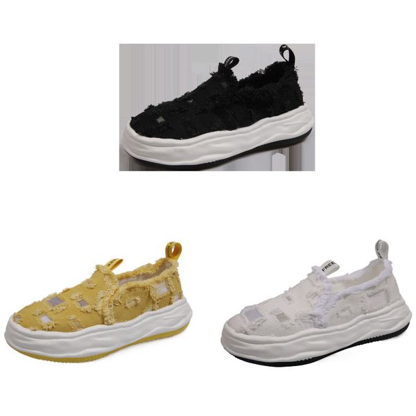 

women's sports shoes hollow thick bottom breathable canvas/gjw80304
