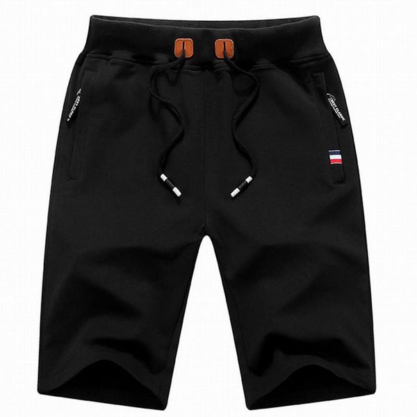 

men's shorts summer breeches 2021 pure cotton casual bermuda black board classic clothing beach men, White;black