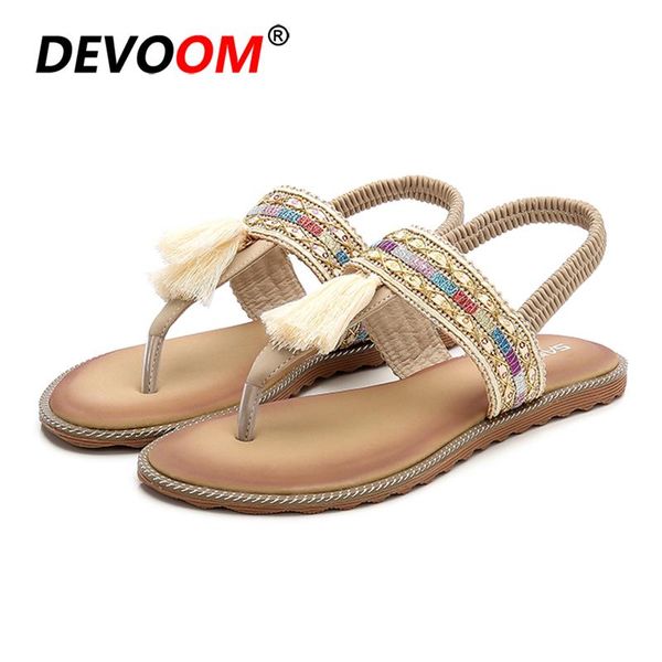 

boheme style fashion women sandals bohemian ladies shoes and tassels sewing brand quality big size 41, Black