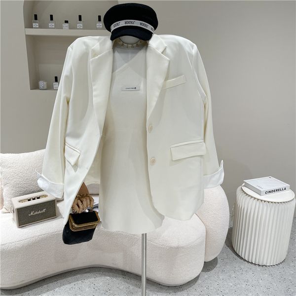

dress spring summer 2021 niche design female leisure temperament show fine professional suit jacket, Black;gray