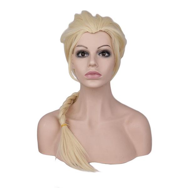 

synthetic wigs qqxcaiw women long braids blonde princess brown cosplay wig party costume girls black high temperature fiber hair