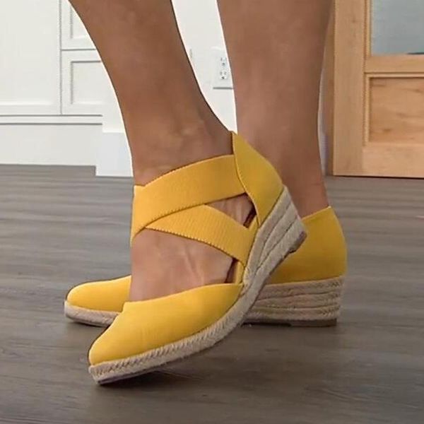 

sandals women wedge shoes solid color casual ladies mid heel platform vintage female beach footwear mujer sandalias, Black