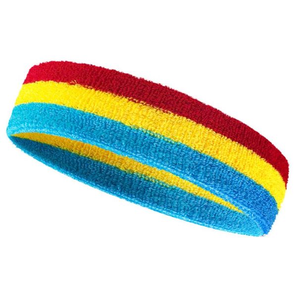 

sweatband headband women/men cotton sweat yoga basketball gym sport stretch head hair band elasticity bands sports, Yellow;black