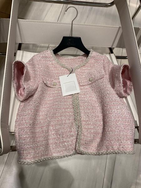 

women's vests autumn 2021ss women pearl tweed vest coat female acket 2 color gdnz 6.23, Black;white