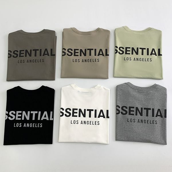 

fear of god double essentials los angeles limited 3m reflective short sleeve fog t-shirt, White;black