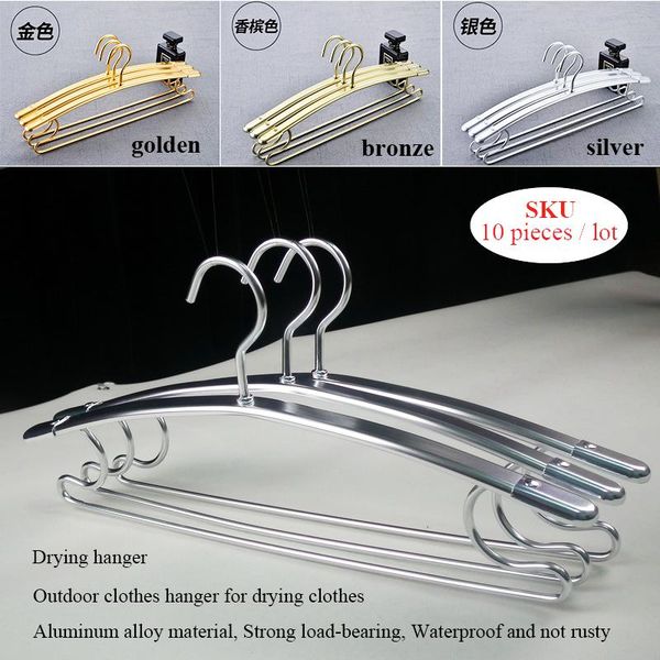 

source manufacturer goods metal hangers for clothes home aluminum alloy drying rack thicken windproof hooks hanger & racks
