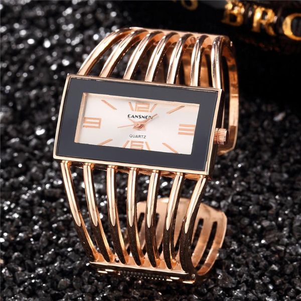 

wristwatches women watch gold plated quartz strap stainless steel shiny lady bracelet wristwatch fashion square watches gift bayan kol saati, Slivery;brown