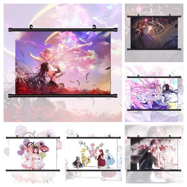 

paintings wtq canvas painting anime posters puella magi madoka magica akemi homura ultimate wall decor art picture home