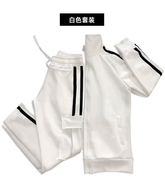 

and spring men's tracksuits autumn fashion brand suit leisure sportswear stand collar two piece set, Gray