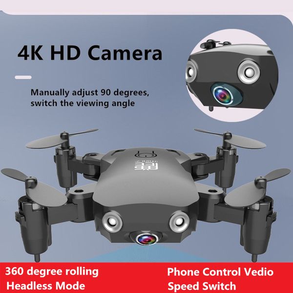 

rc drone with 4k hd camera altitude hold mode 6-axis gyroscope wifi fpv rc aircraft toy headless mode phone control rc quadcopte