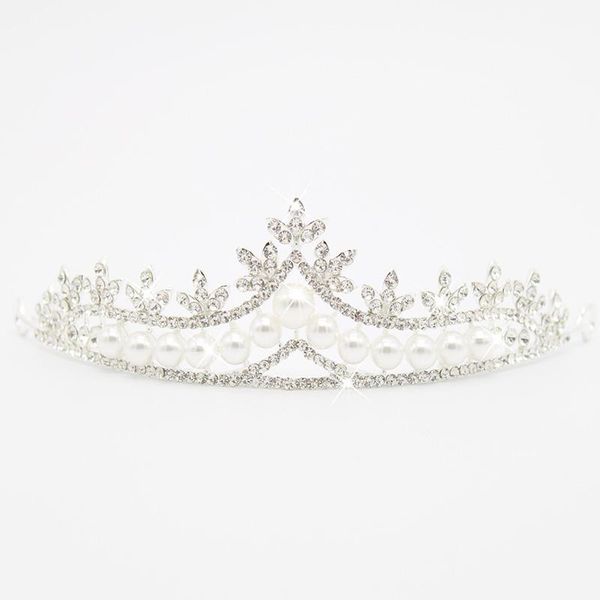 

hair clips & barrettes wedding bridal crystal pearl beads tiara headband prom girl princess crown headwear accessiories jl, Golden;silver