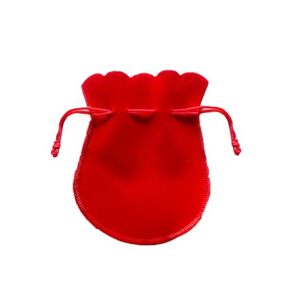 

gift wrap 12pcs 7*9cm pear-shaped drawstring wedding favor bags candy bag jewelry pouch (red)