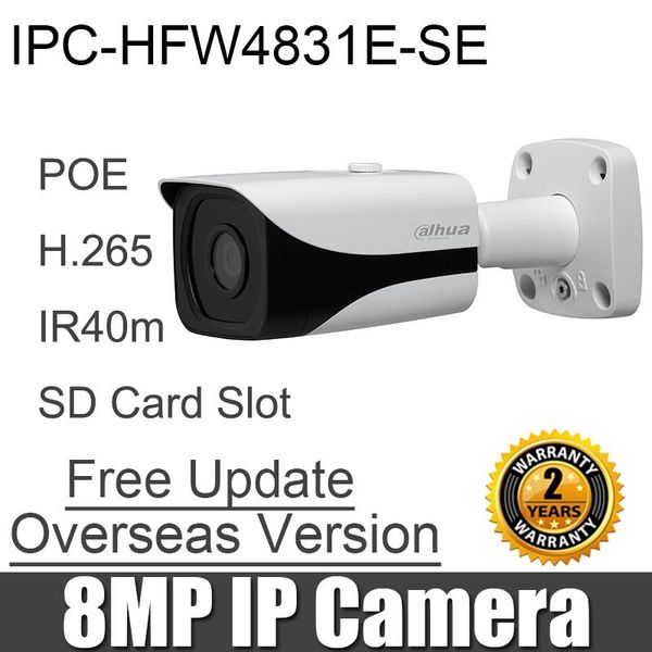 

4k 8mp ip camera ipc-hfw4831e-se repalce ipc-hfw4830e-s ir ip67 ik10 poe mini network cameras