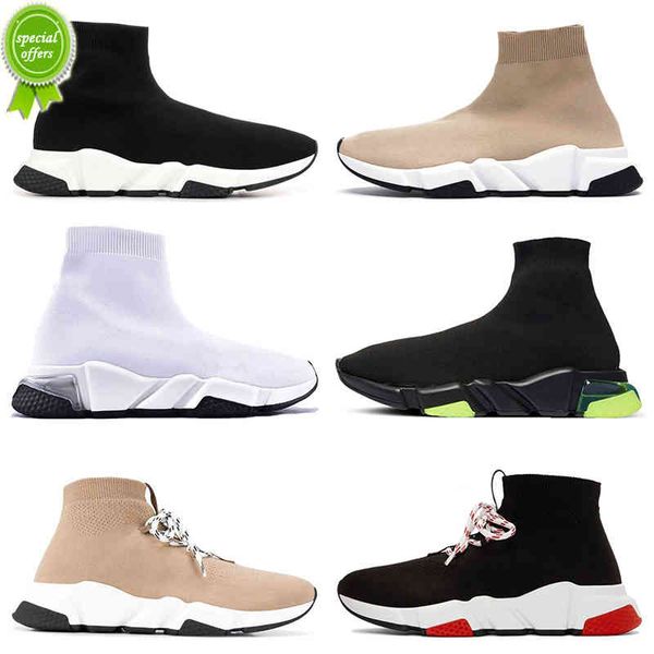 

36-45 2020 fashion women sock trainers mens designer casual shoes graffiti clearsole lace up triple s white black beige luxury boots sneaker