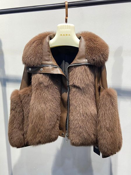 

women's fur & faux 2021 women winter luxury real genuine sheepskin leather full pelt jacket coat ladies warm thick outwear, Black